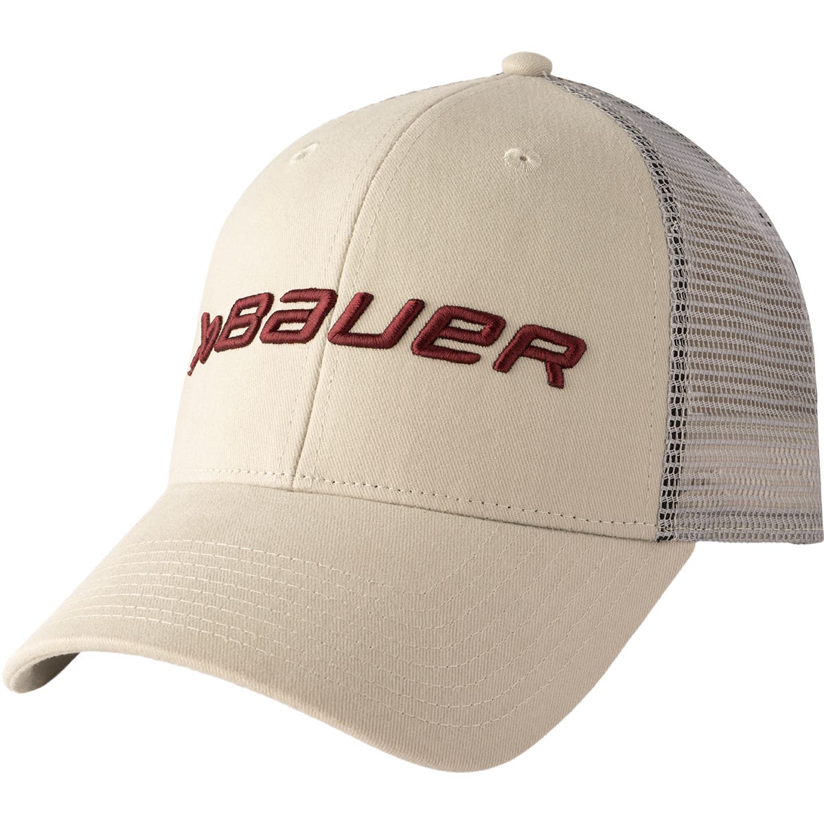 Bauer Everyday Adult Adjustable Hat in Grey/Maroon