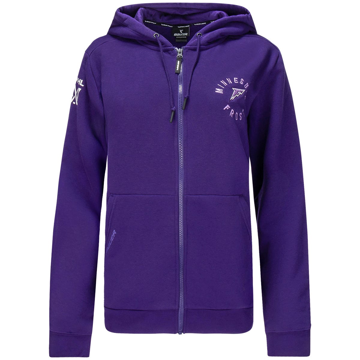 Bauer PWHL Womens Full Zip Ultimate Hoodie (2026) in Minnesota Frost Size Small