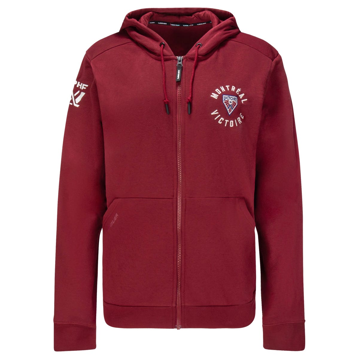 Bauer PWHL Womens Full Zip Ultimate Hoodie (2026) in Montreal Victoire Size X-Large