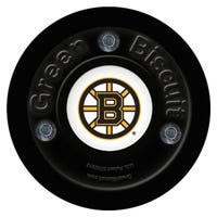 Green Biscuit Boston Bruins Training Puck in Black