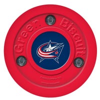 Green Biscuit Columbus Blue Jackets Training Puck in Red