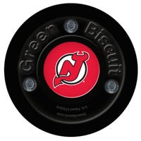 Green Biscuit New Jersey Devils Training Puck in Black