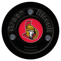 Green Biscuit Ottawa Senators Training Puck in Black