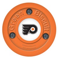 Green Biscuit Philadelphia Flyers Training Puck in Orange