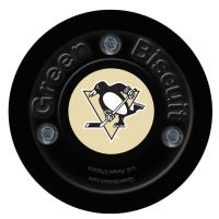 Green Biscuit Pittsburgh Penguins Training Puck in Black