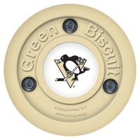 Green Biscuit Pittsburgh Penguins Training Puck in White