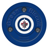 Green Biscuit Winnipeg Jets Training Puck in Blue