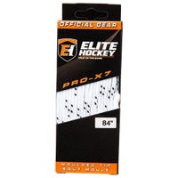 Elite PRO-X7 Wide Moulded Tip Laces in White/Black