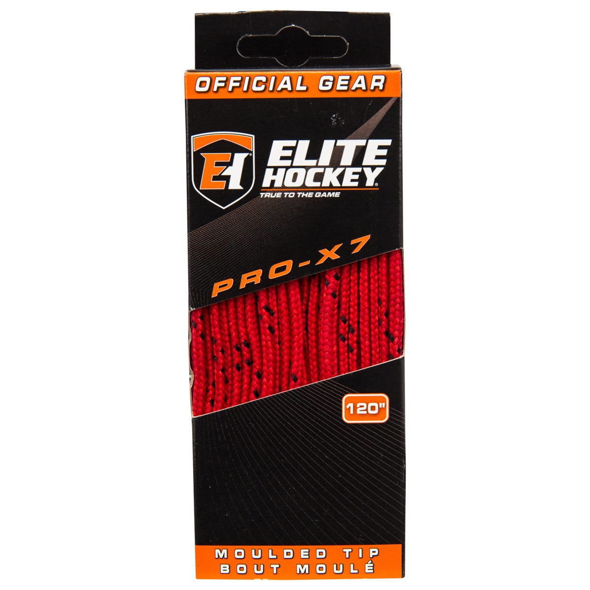 "Elite PRO-X7 Wide Moulded Tip Laces in Red/Black"