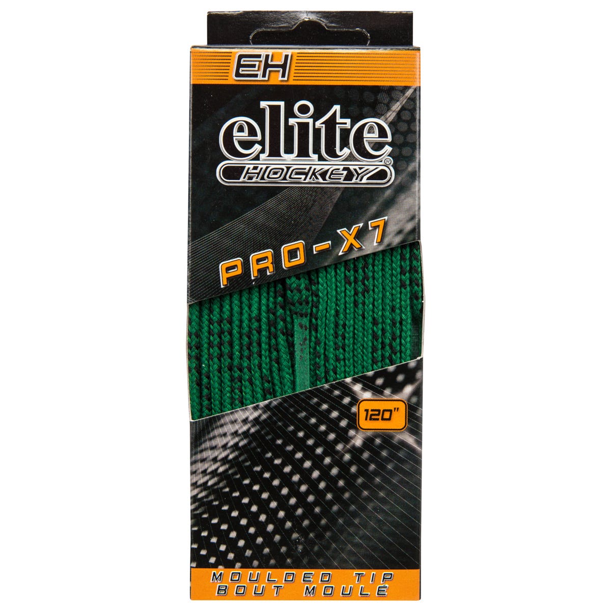 Elite PRO-X7 Wide Moulded Tip Laces in Green/Black