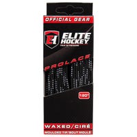 Elite WAXED Molded Tip Laces in Black/White