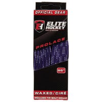Elite WAXED Molded Tip Laces in Purple/White