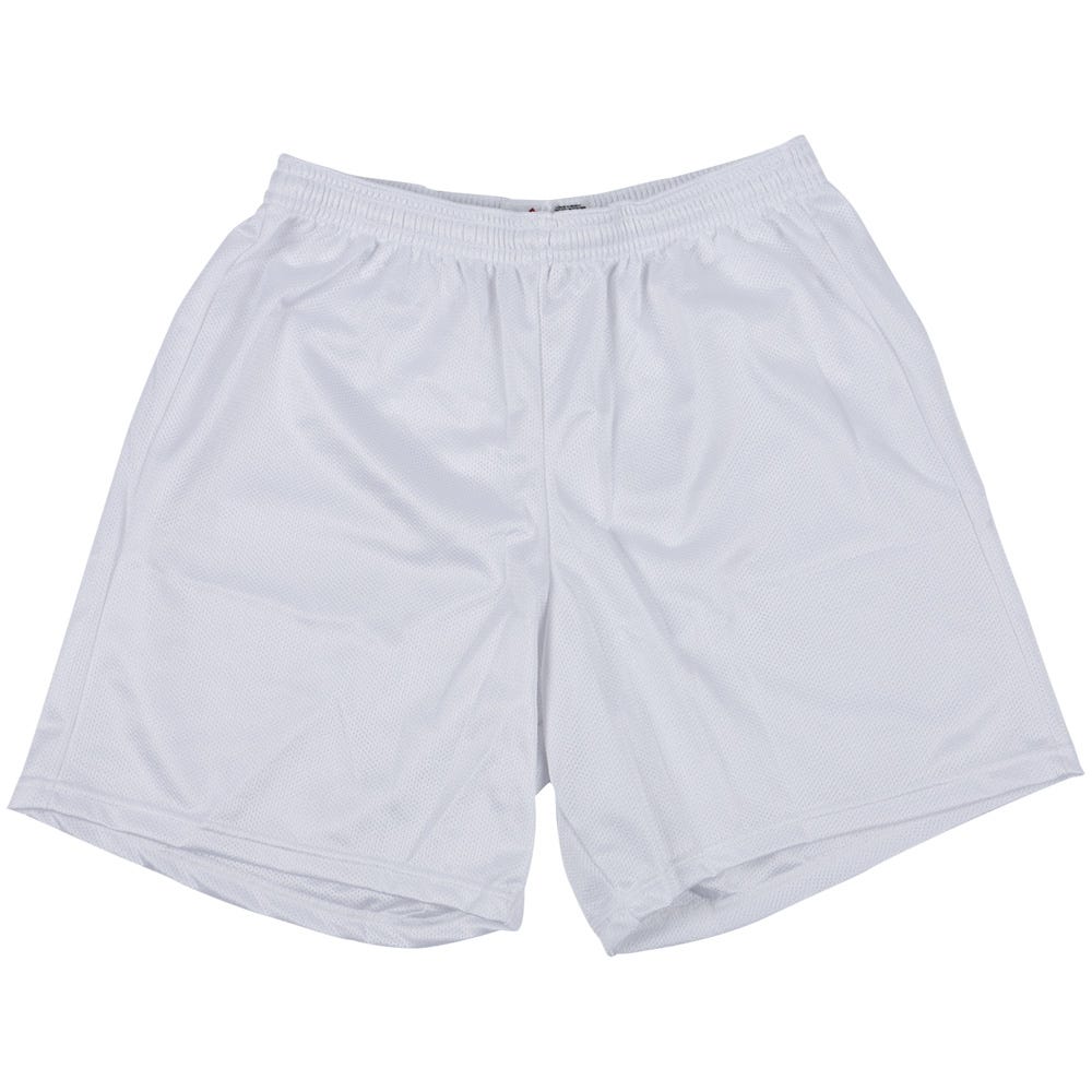 "Alleson 580P Adult Nylon Mesh Shorts | 100% nylon in White Size XX-Large"