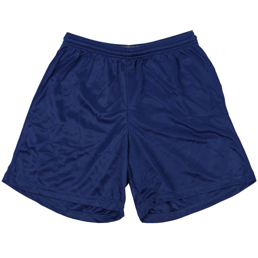 "Alleson 580PY Youth Nylon Mesh Shorts | 100% nylon in Navy Size Medium"