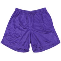 "Alleson 580PY Youth Nylon Mesh Shorts in Purple Size Large"