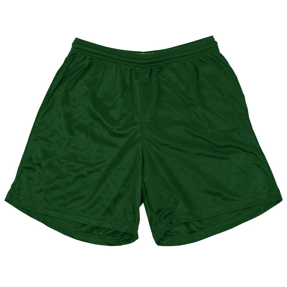 "Alleson 580P Adult Nylon Mesh Shorts | 100% nylon in Dark Green Size 3X-Large"