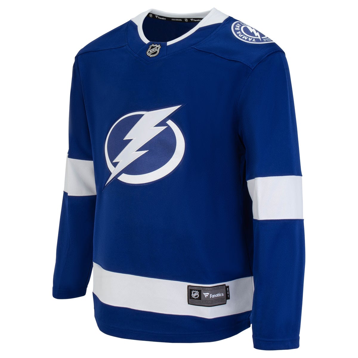 Fanatics Tampa Bay Lightning Premier Breakaway Blank Adult Hockey Jersey in Blue/White Size Small