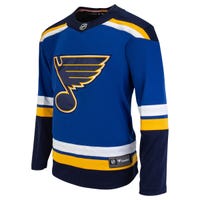 Fanatics St. Louis Blues Premier Breakaway Blank Adult Hockey Jersey in Blue/Yellow Size Medium