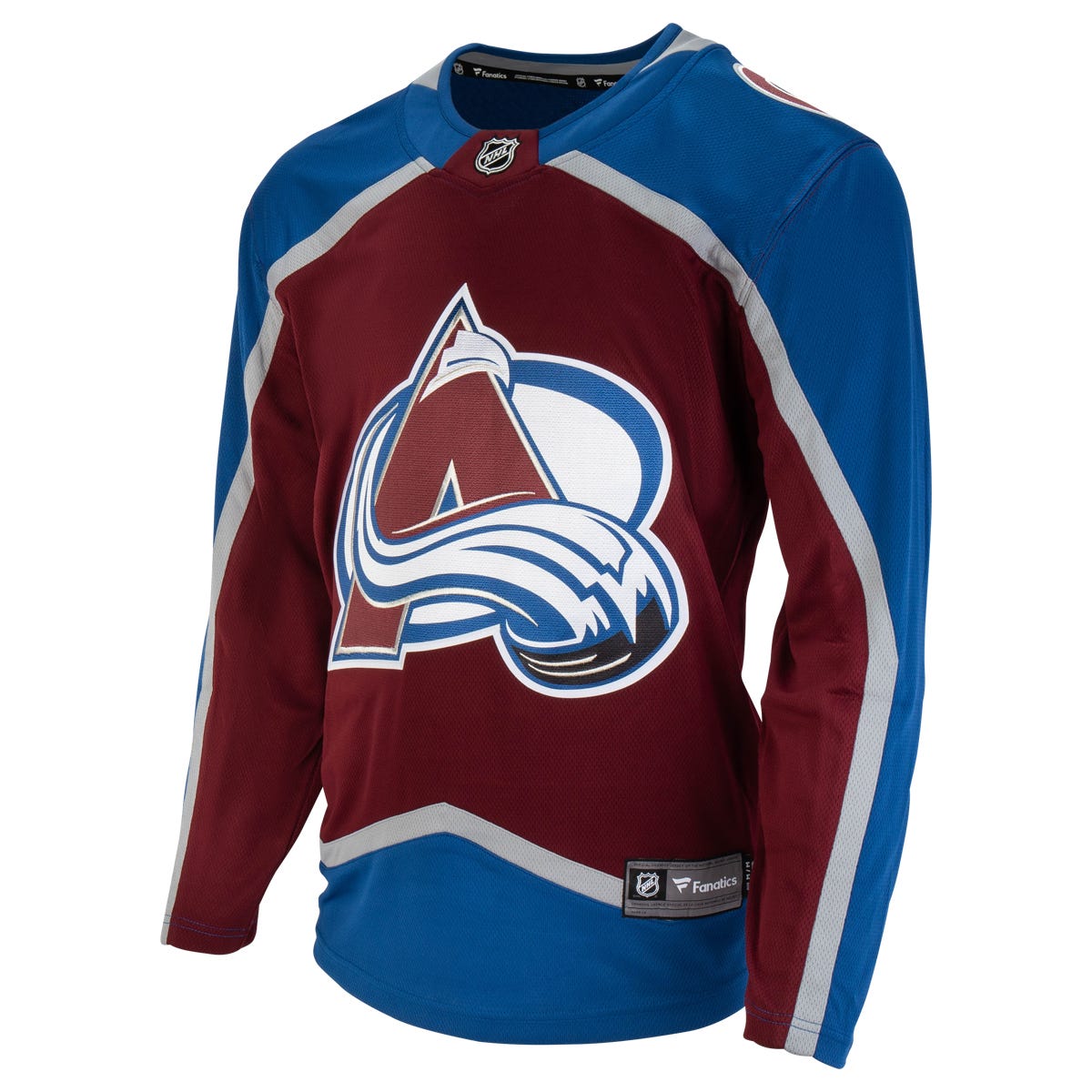 Fanatics Colorado Avalanche Premier Breakaway Blank Adult Hockey Jersey in Maroon/Blue Size X-Large