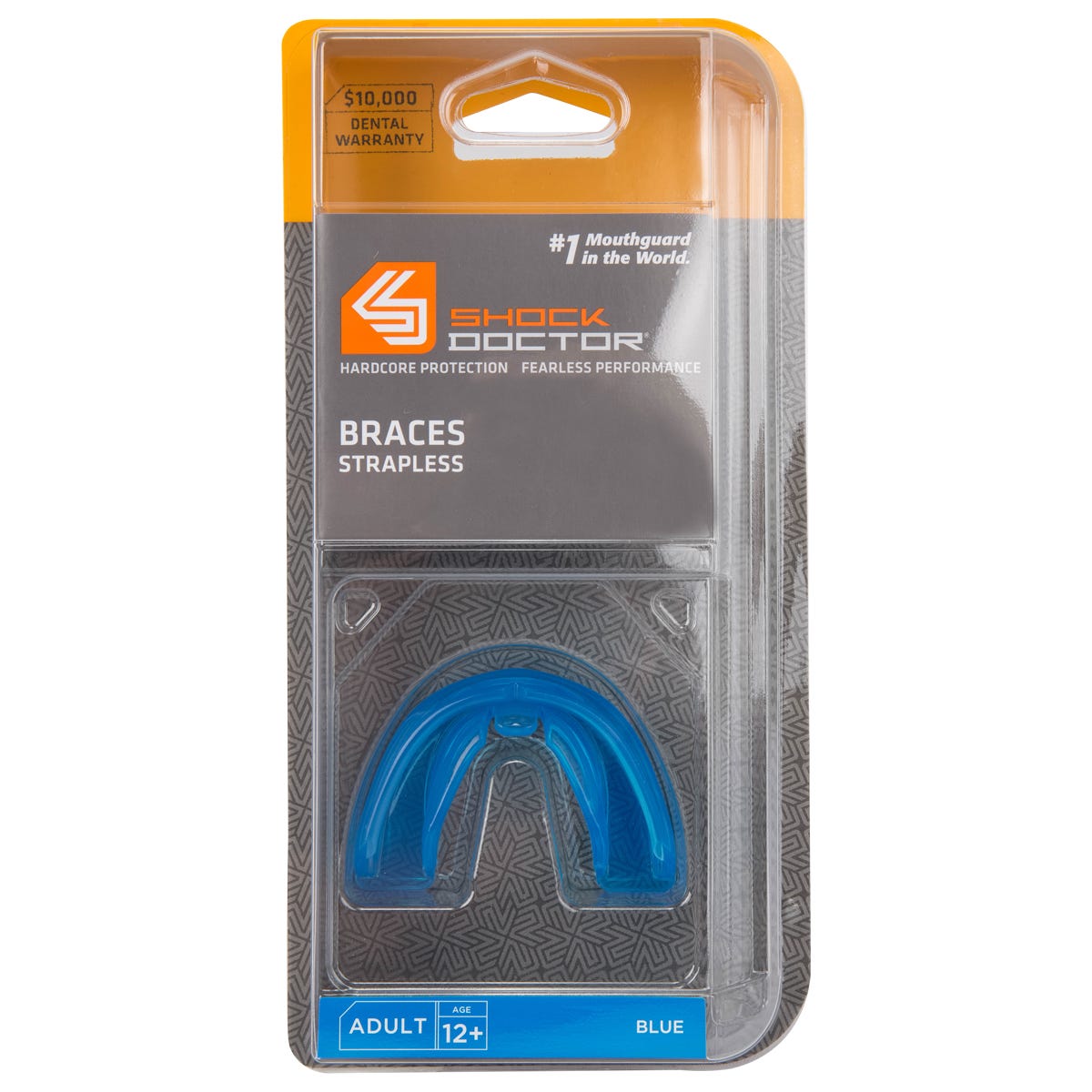 Shock Doctor Braces Strapless Mouthguard in Blue Size Adult