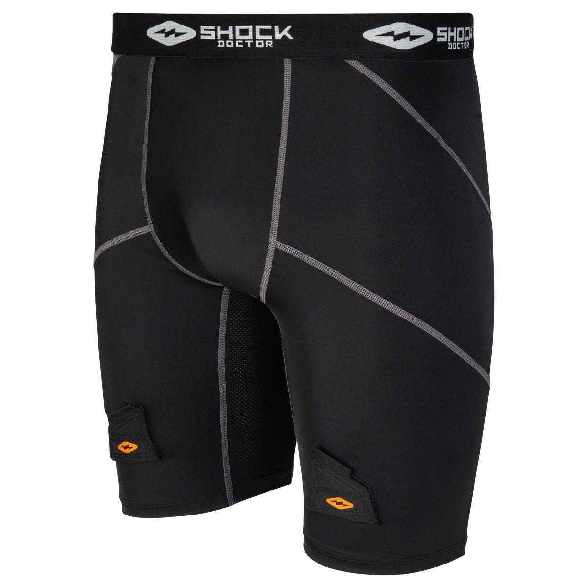 Shock Doctor Adult Compression Hockey Short w/Bioflex Cup in Black Size Small