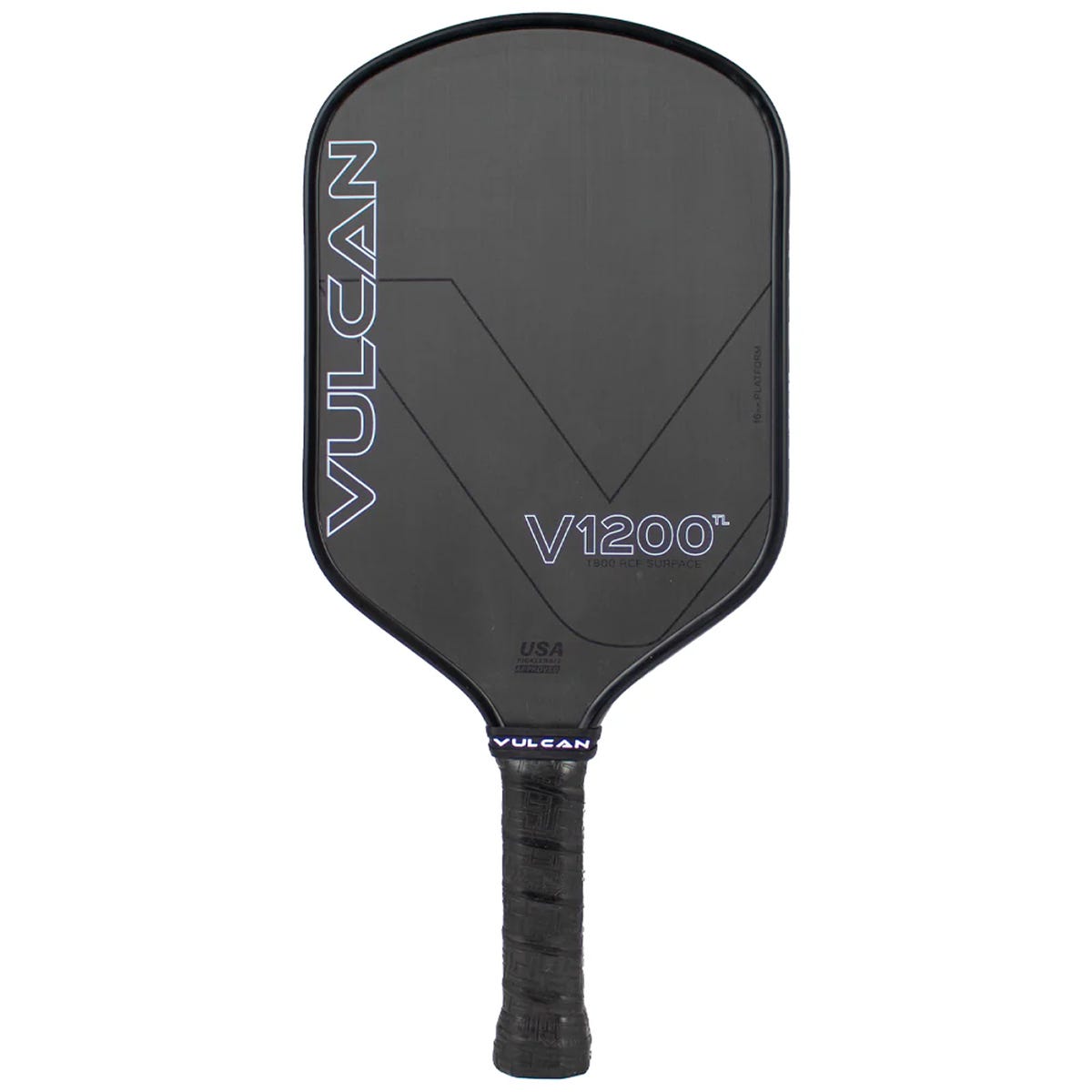 Vulcan V1200TL T800 Raw Carbon Fiber Pickleball Paddle in Black