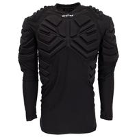 "CCM Padded Senior Goalie Long Sleeve Shirt in Black Size Small"