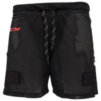 CCM Women's Loose Mesh Shorts w/Pelvic Protector in Black Size Medium