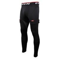 CCM Grip Senior Compression Jock Pants w/Cup in Black Size Large