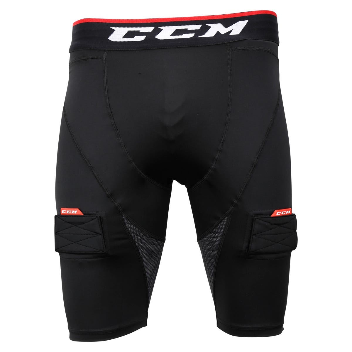 CCM Junior Compression Jock Shorts w/Cup in Black Size Medium