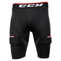 CCM Junior Compression Jock Shorts w/Cup in Black Size Large