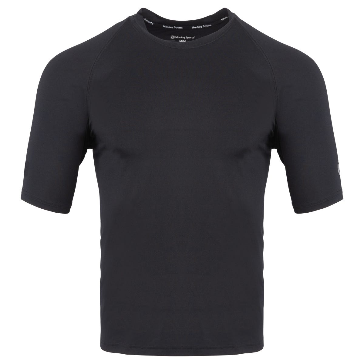 Monkeysports Loose Fit Junior Short Sleeve Shirt | 95% Polyester/5% Spandex in Black Size X-Large
