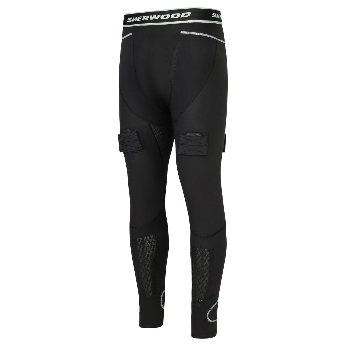 Sherwood Rekker Cut Resistant Compression Senior Jock Pants w/ Cup in Black Size Medium