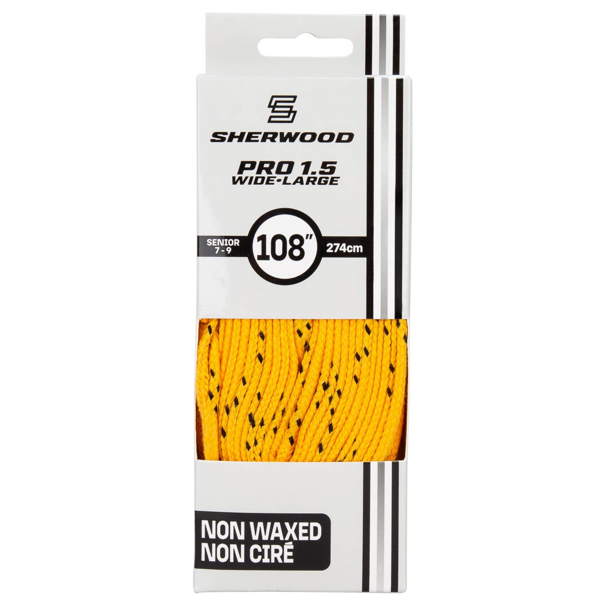 "Sherwood Pro Wide Laces in Yellow/Black"