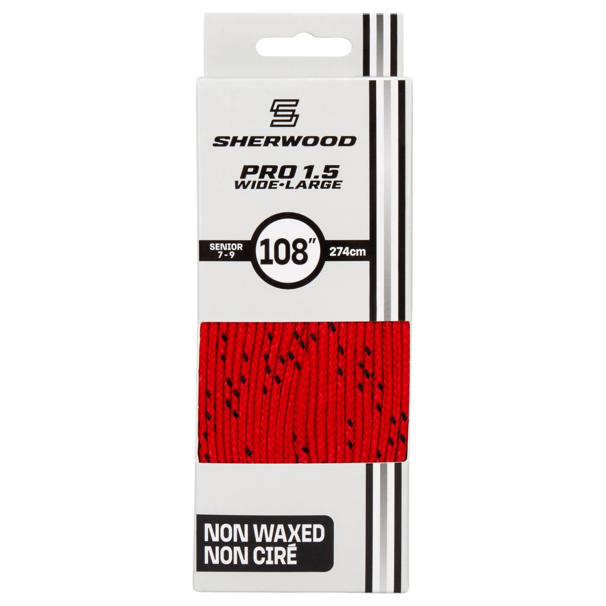 "Sherwood Pro Wide Laces in Red/Black"