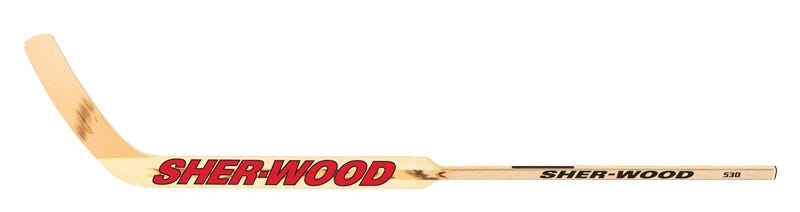Sherwood Sher-Wood 530 Junior Wood Goalie Stick 10 Model in Natural Size 21in