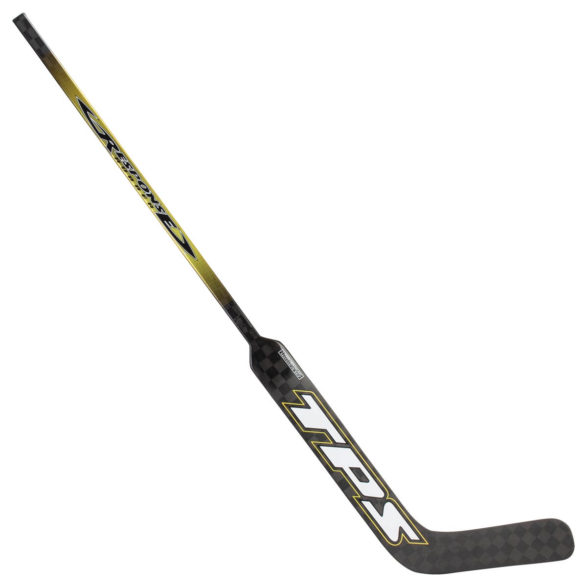TPS Response Rubber Junior Goalie Stick in Black/Yellow Size 22in