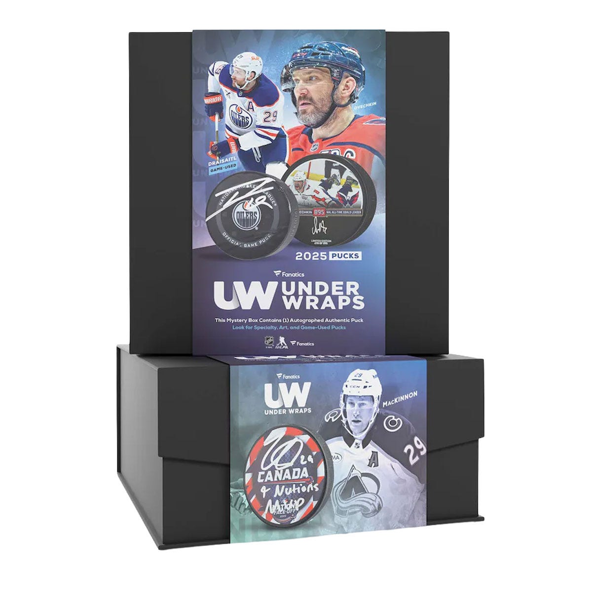 Fanatics 2025 Under Wraps NHL Puck Mystery Box in Black