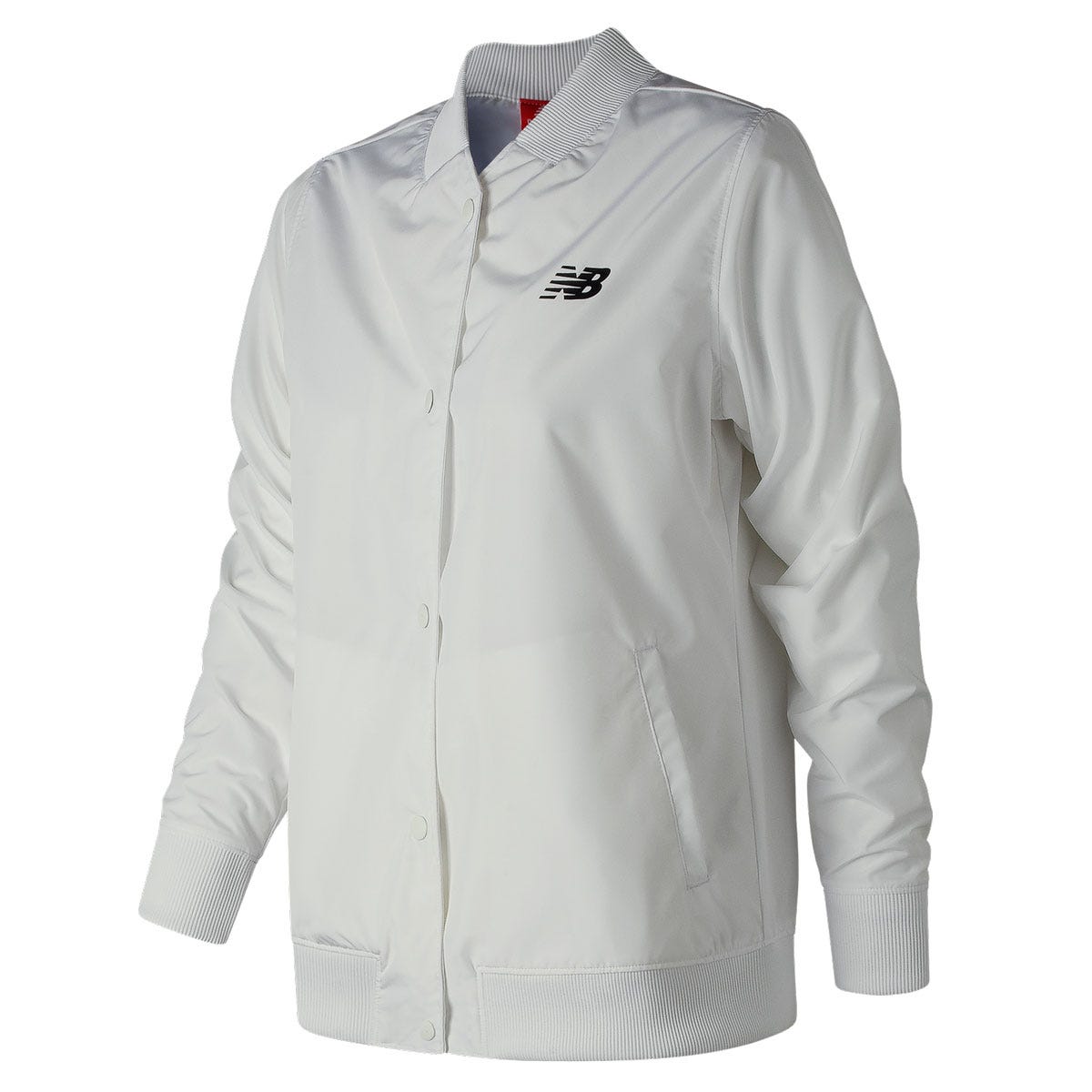 New Balance Womens Coaches Jacket | 100% Polyester in White Size Large