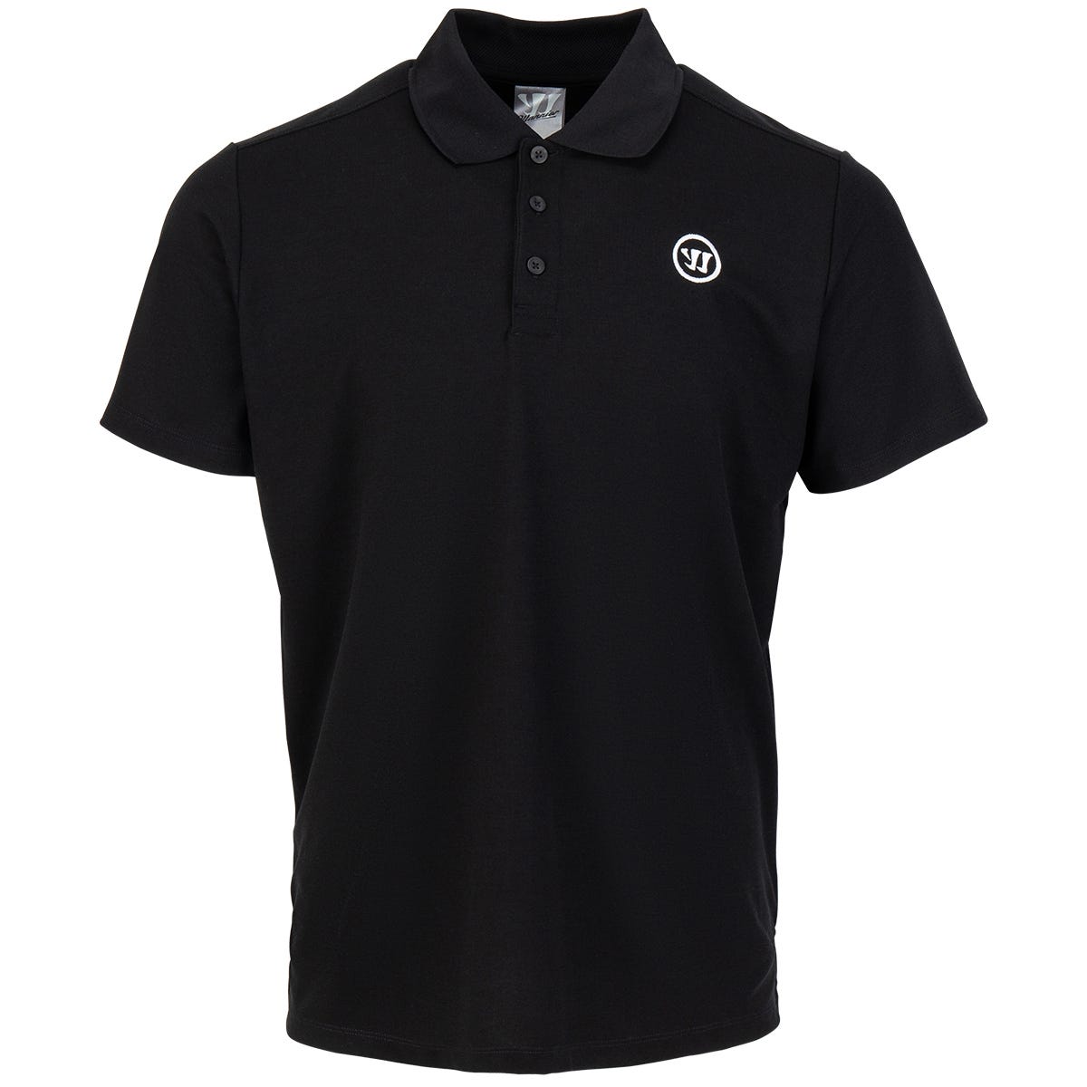 Warrior Corpo Stack Senior Short Sleeve Polo Shirt in Black Size Small