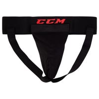 CCM Deluxe Junior Jock Strap W/Cup in Black Size Large/X-Large