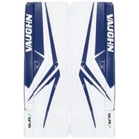 Vaughn SLR4 Pro Senior Goalie Leg Pads in White/Blue Size 33+2in