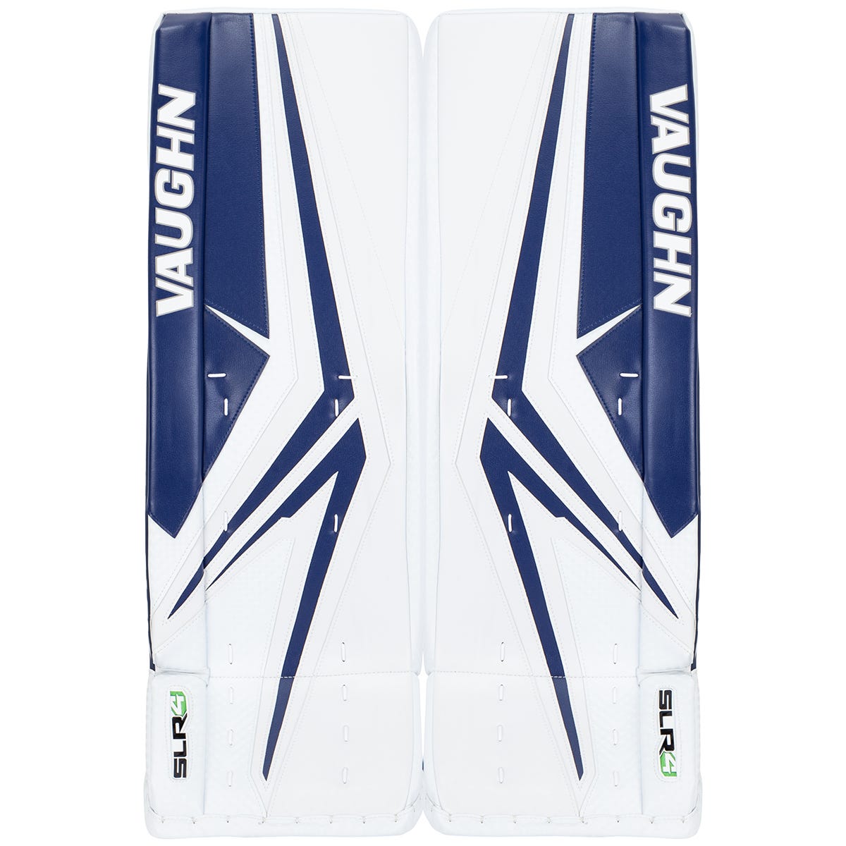 Vaughn SLR4 Pro Senior Goalie Leg Pads in White/Blue Size 35+2in