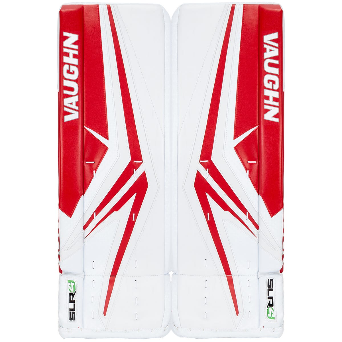 Vaughn SLR4 Intermediate Goalie Leg Pads in White/Red Size 31+2in