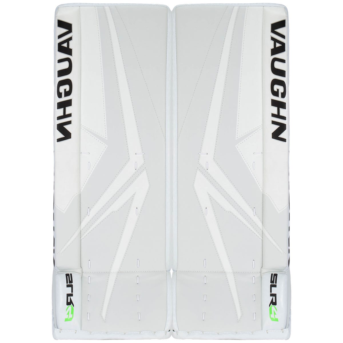 Vaughn SLR4 Junior Goalie Leg Pads in White/White Size 28+2in
