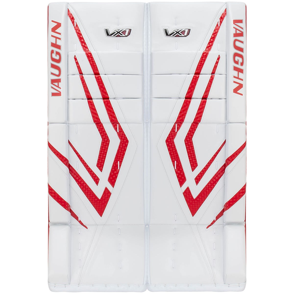 Vaughn Velocity VX1 Pro Senior Goalie Leg Pads in White/Red Size 33+2in