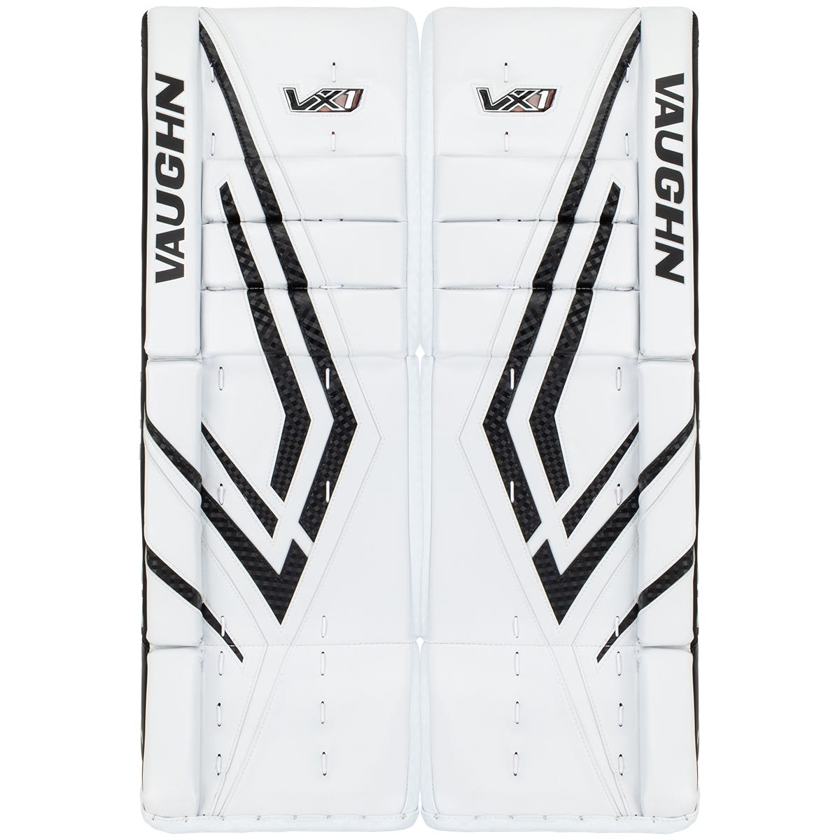 Vaughn Velocity VX1 Intermediate Goalie Leg Pads in White/Black Size 31+2in