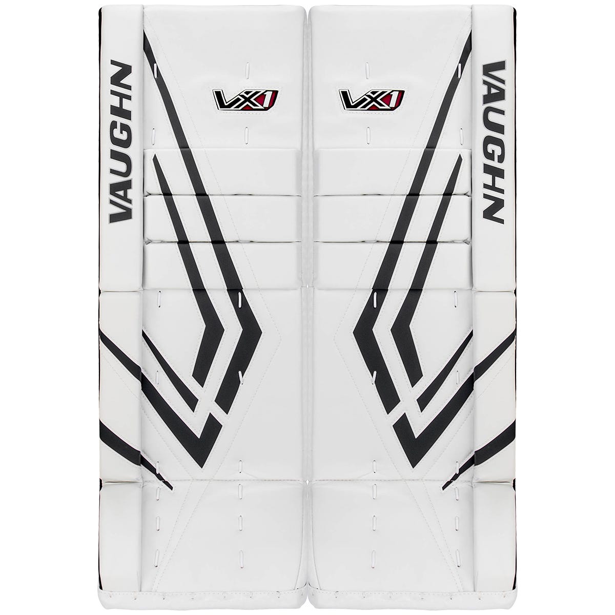 Vaughn Velocity VX1 Junior Goalie Leg Pads in White/Black Size 24+2in