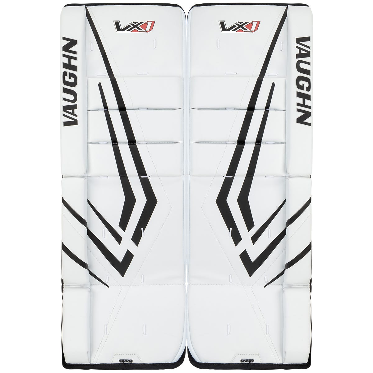 Vaughn Velocity VX1 Youth Goalie Leg Pads in White/Black Size 26+2in