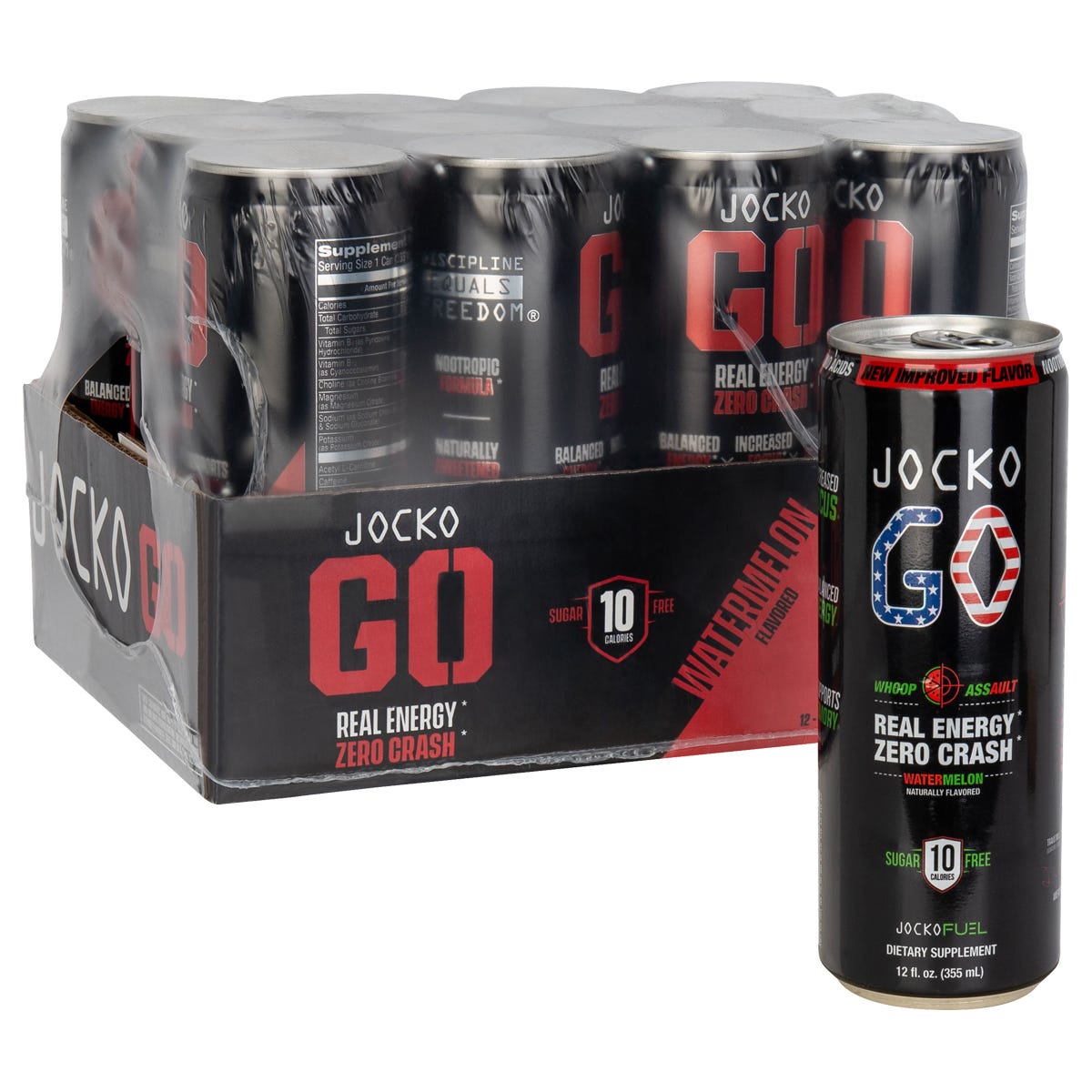 Jocko Fuel Jocko GO Energy Drink - Watermelon (12 pk)